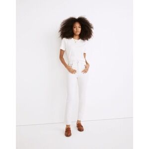 Madewell The Perfect Vintage Jean White High Rise Tapered Leg Denim Size 25
